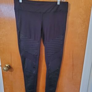 NWOT Sz L Black Moto Leggings